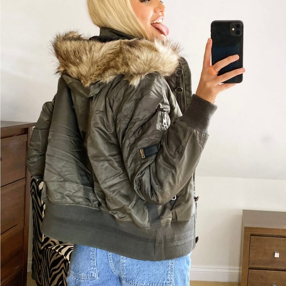 Superdry Nylon Hooded Flight Bomber